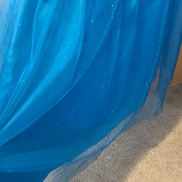 Blue Glitter Strapless Prom/Homecoming dress - Picture 2 of 4